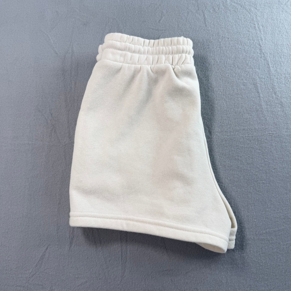 Manifest Offline Women's Cream Fleece Sweatshorts XS Minimalist Loungewear - Picture 5 of 5